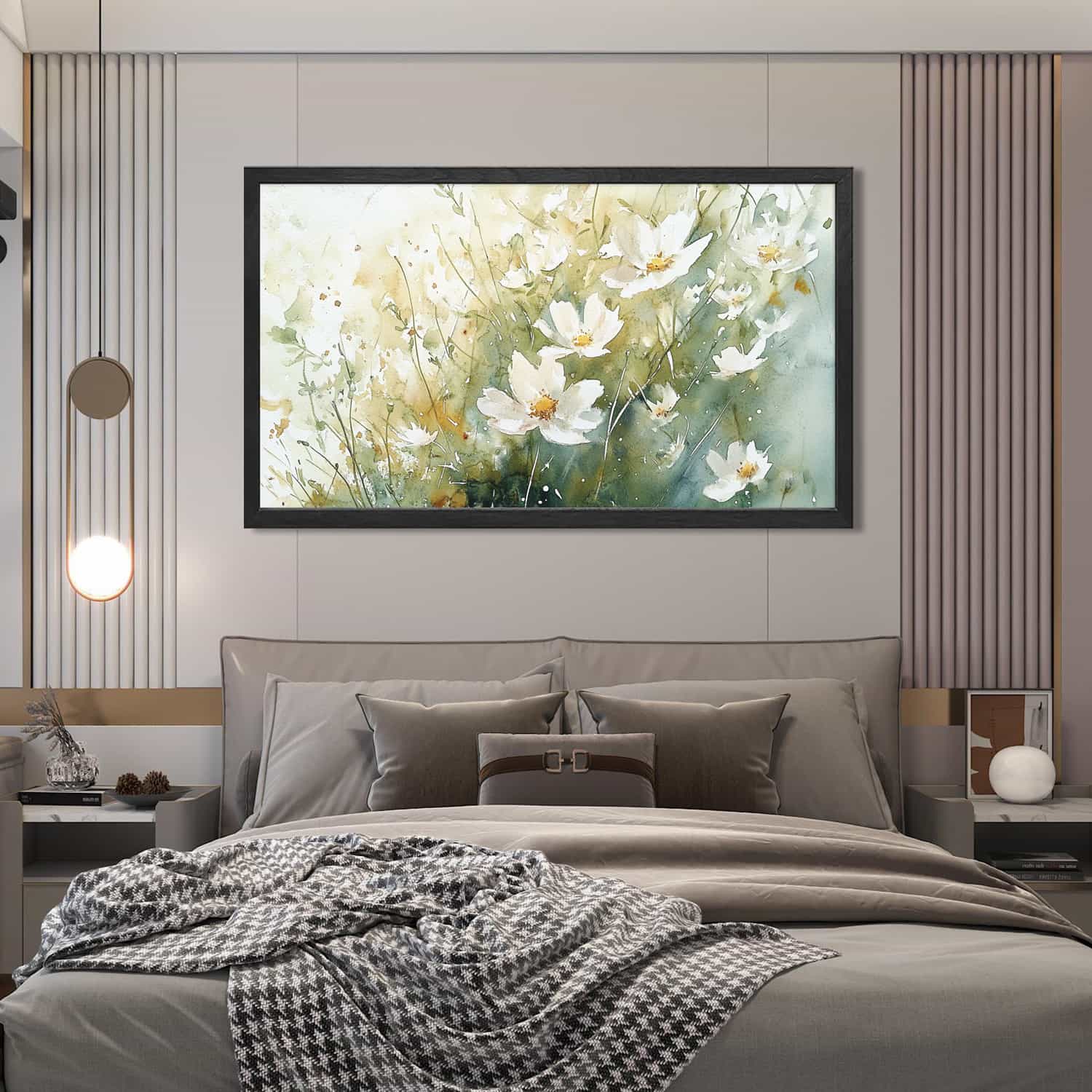 White Flower Canvas Art