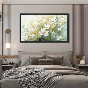 White Flower Canvas Art