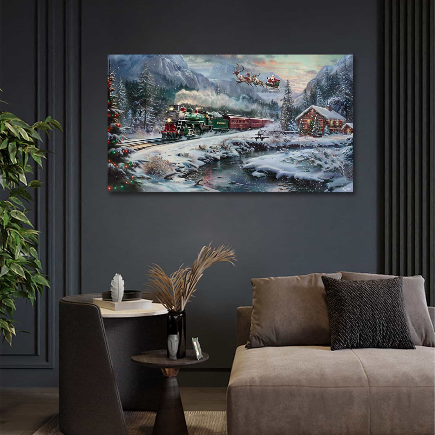 Christmas Gifts Delivery Canvas Art