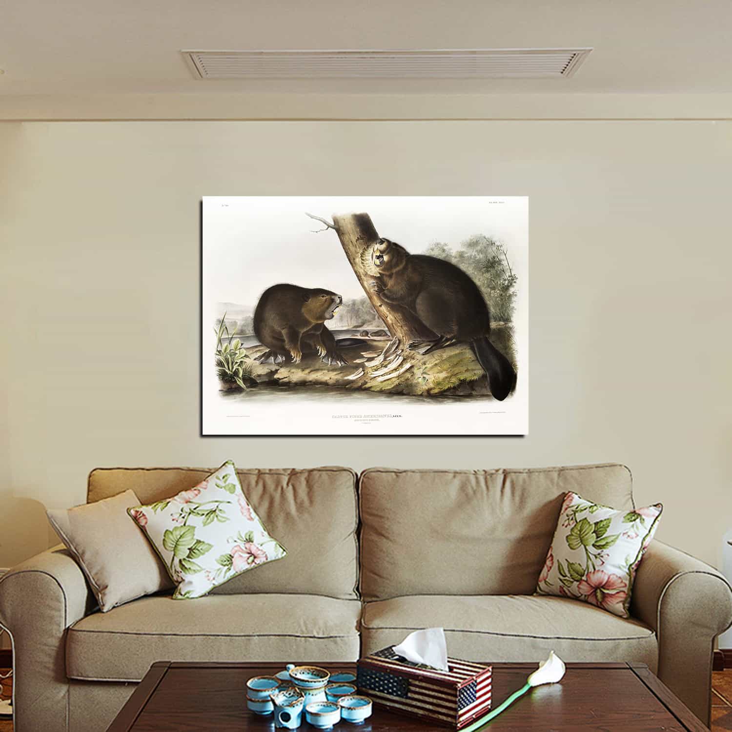 American Beaver Canvas Art