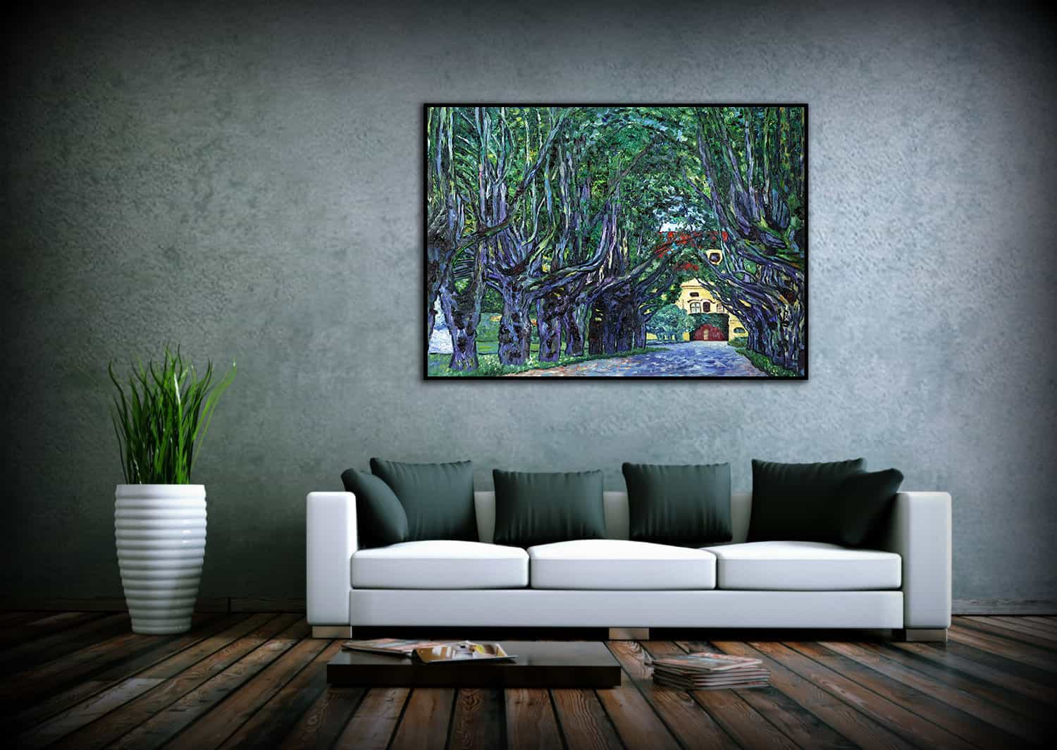 Avenue of Schloss Kammer Park Canvas Art