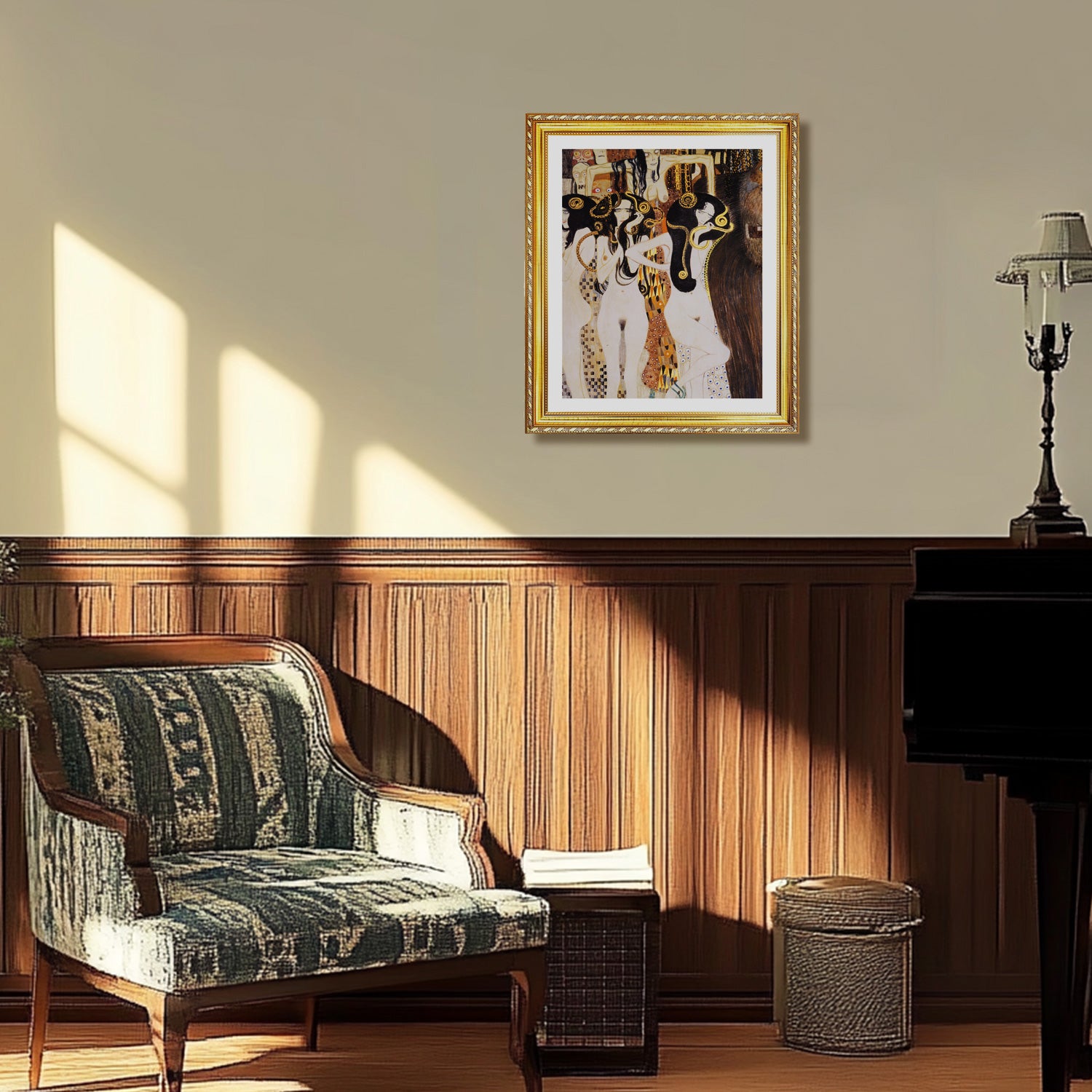 Gustav Klimt Wall Art Beethoven Frieze The Gorgons And Typhoeus Poster Framed Klimt Art