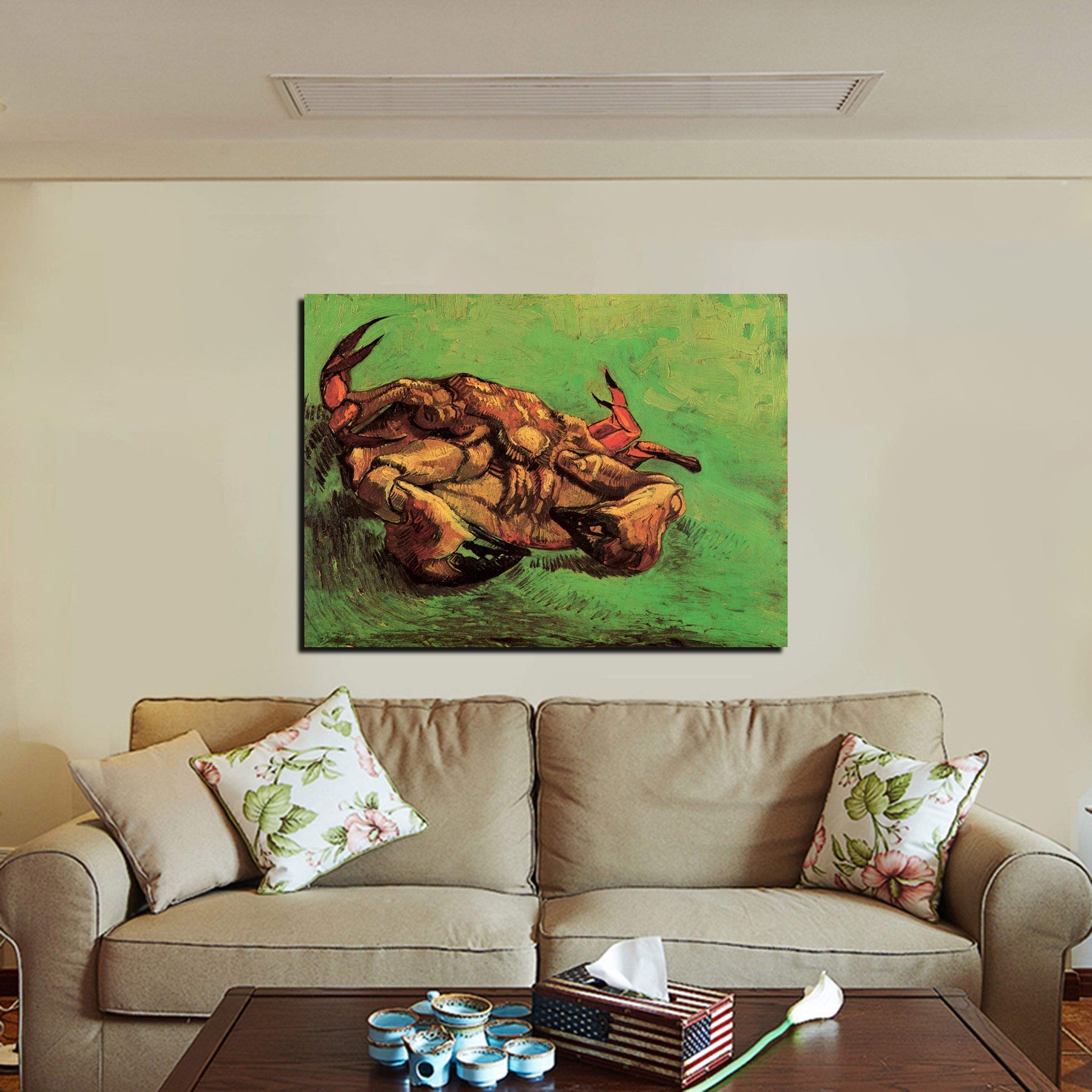 Crab on Its Back Canvas Art