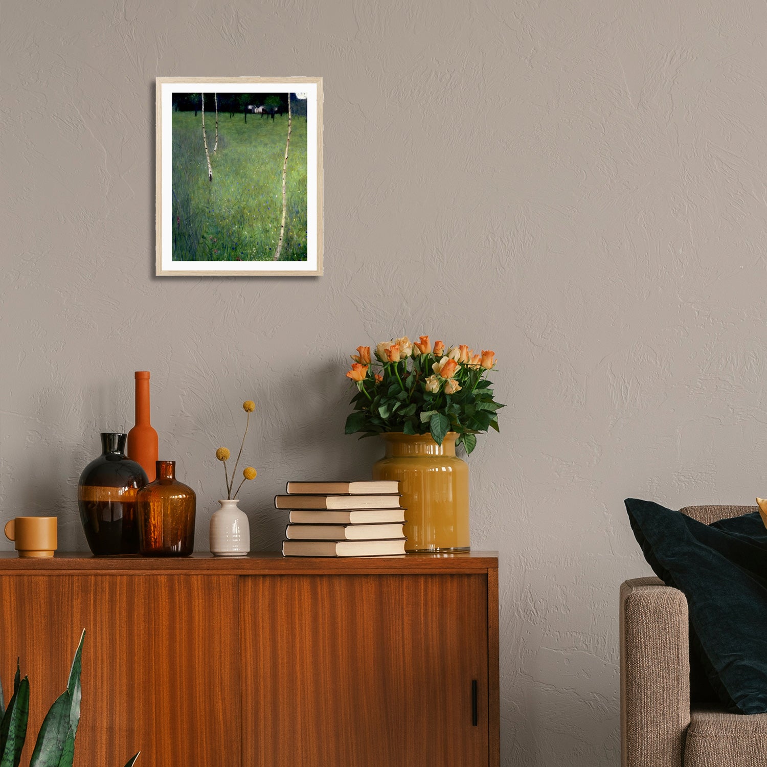 Gustav Klimt Wall Art Farmhouse With Birch Poster Framed Klimt Art