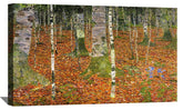 Farmhouse With Birch Trees Canvas Art
