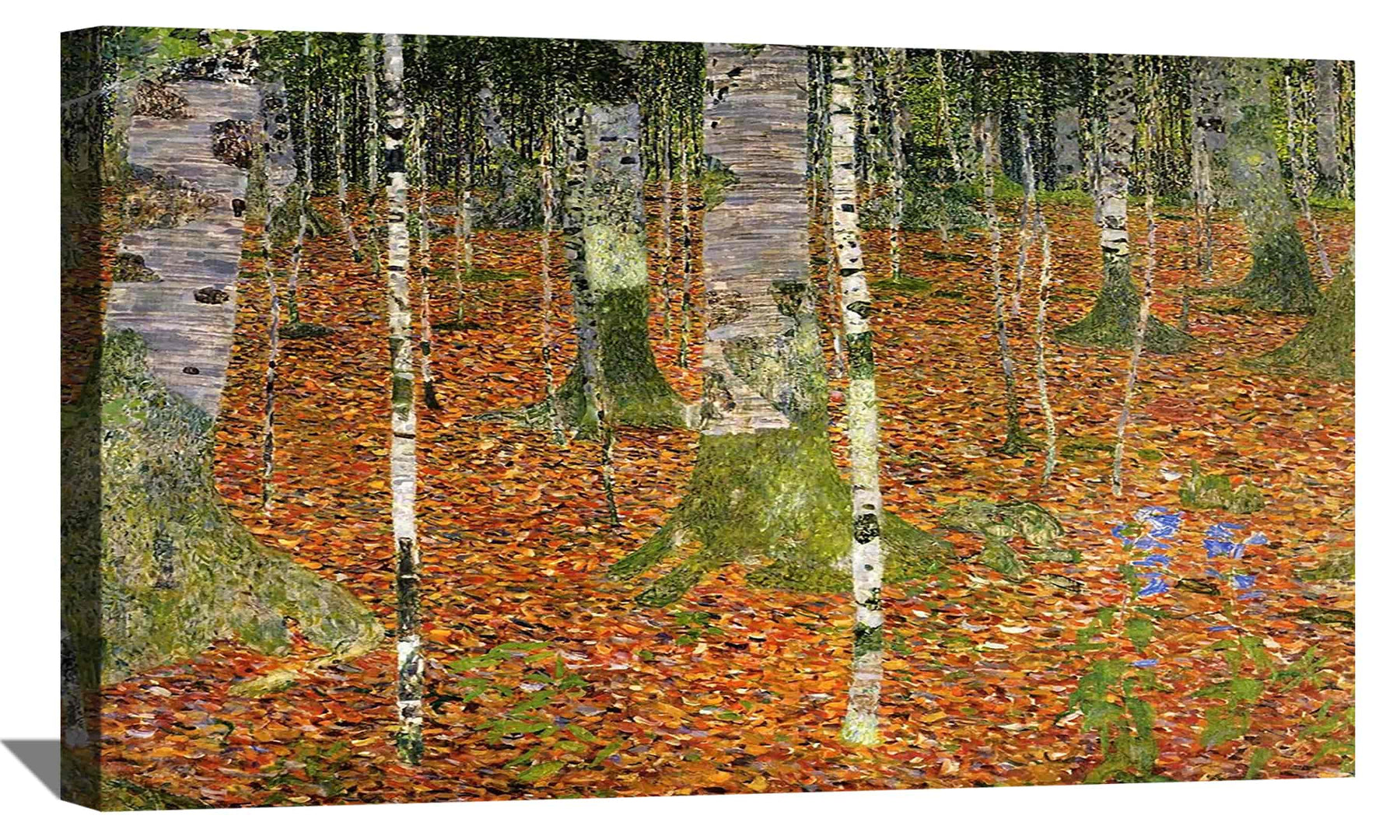 Farmhouse With Birch Trees Canvas Art
