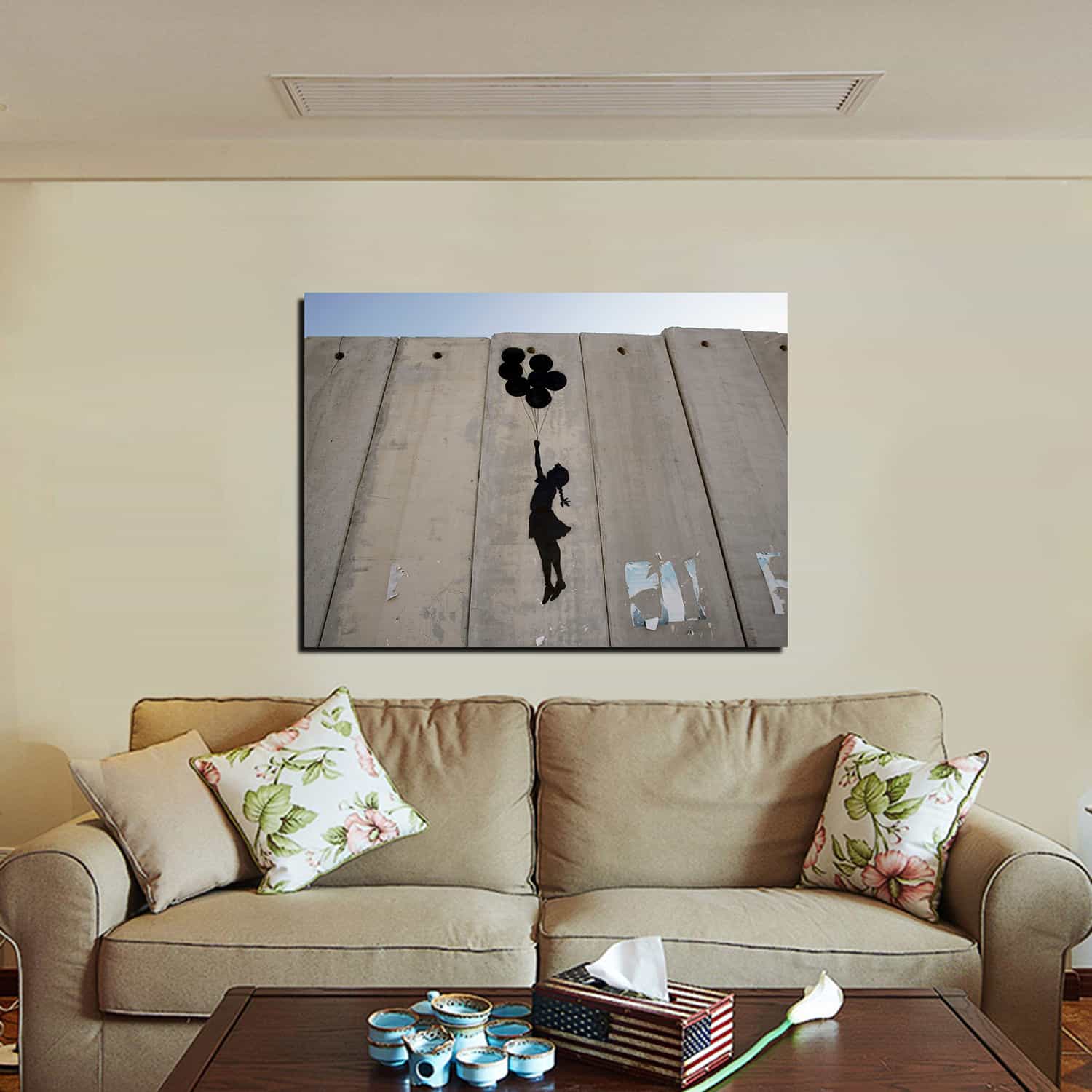 Flying Balloon Girl Canvas Art