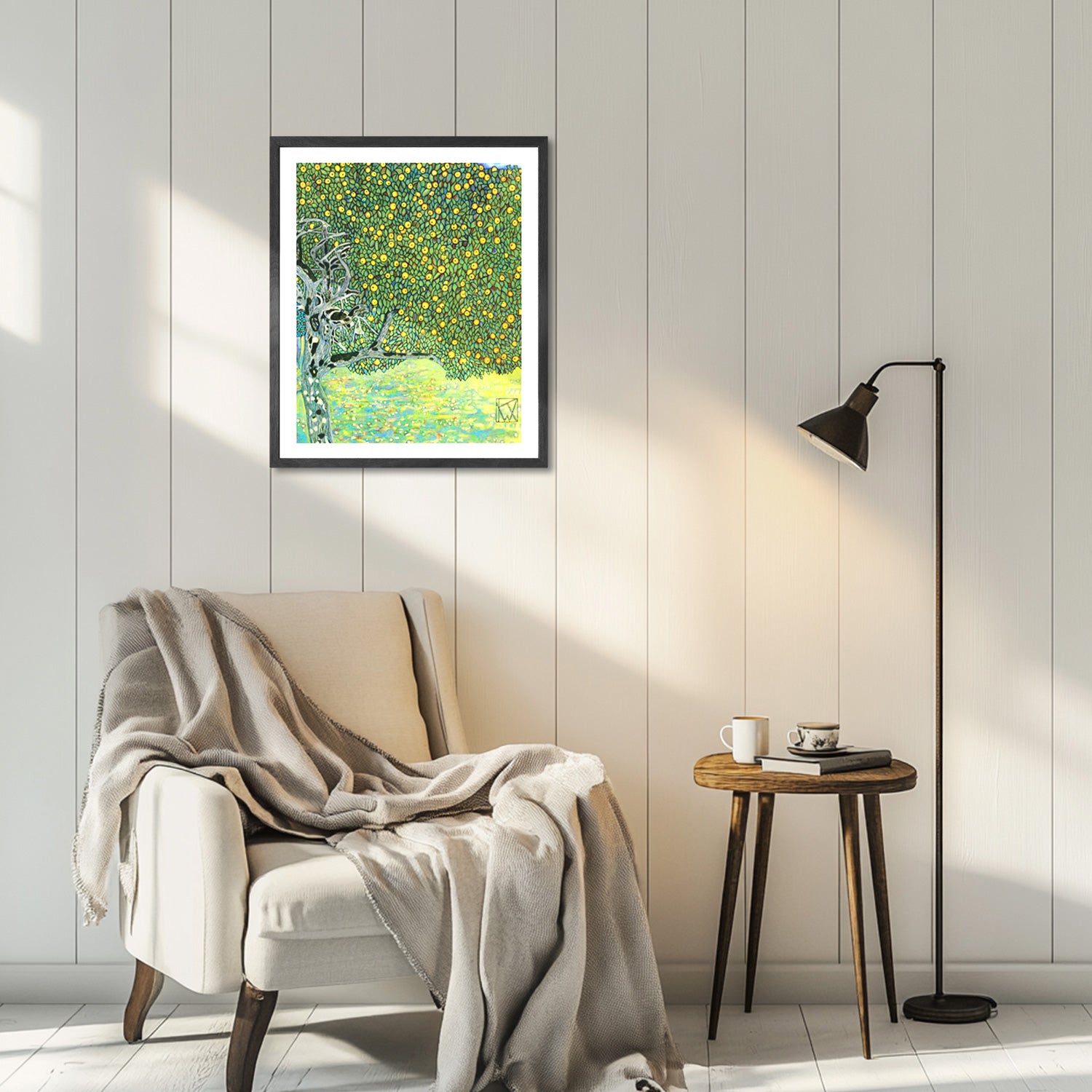 Gustav Klimt Wall Art Golden Apple Tree Poster Framed Klimt Art