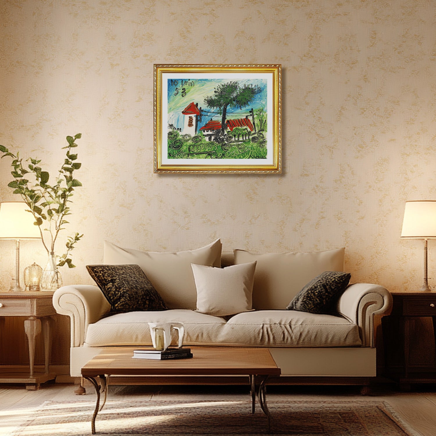 Pablo Picasso Wall Art La Galloise Poster Framed Art