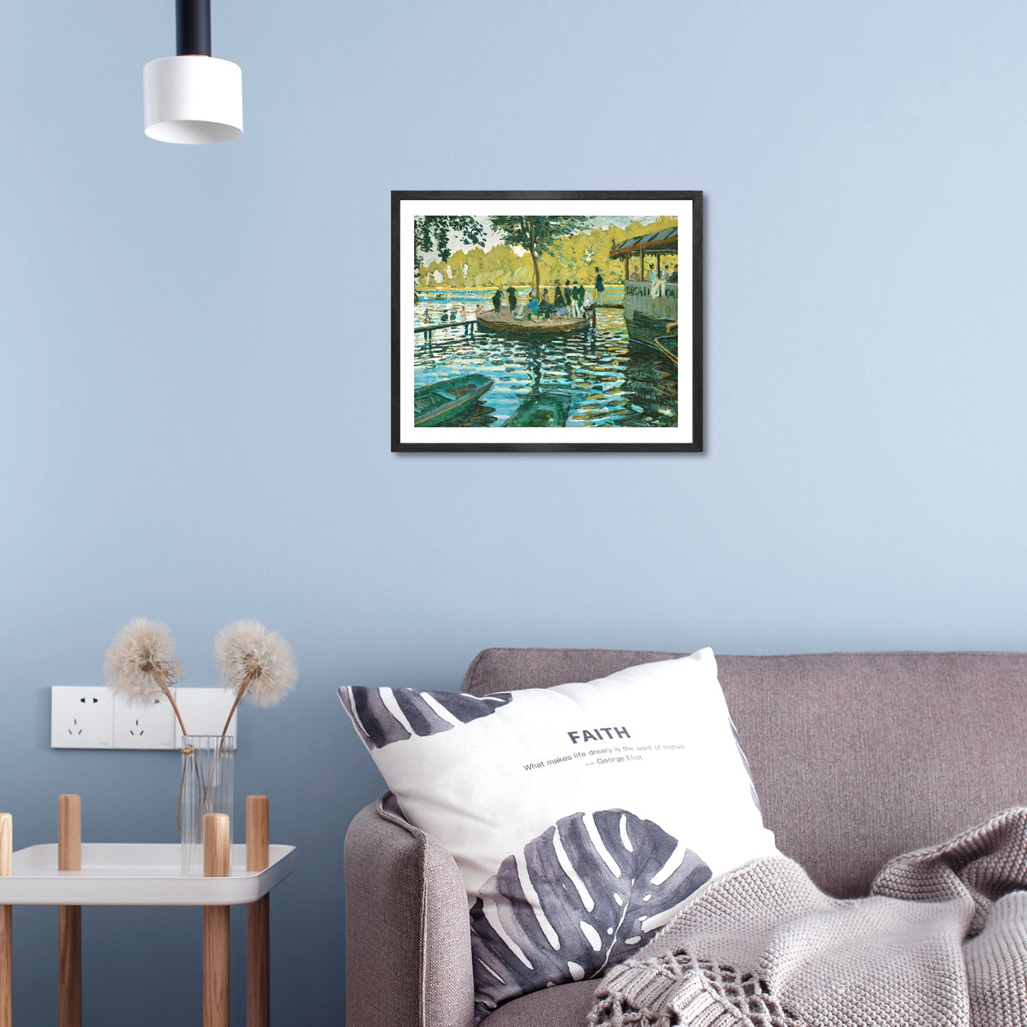 Claude Monet Wall Art La Grenouillere Poster Framed