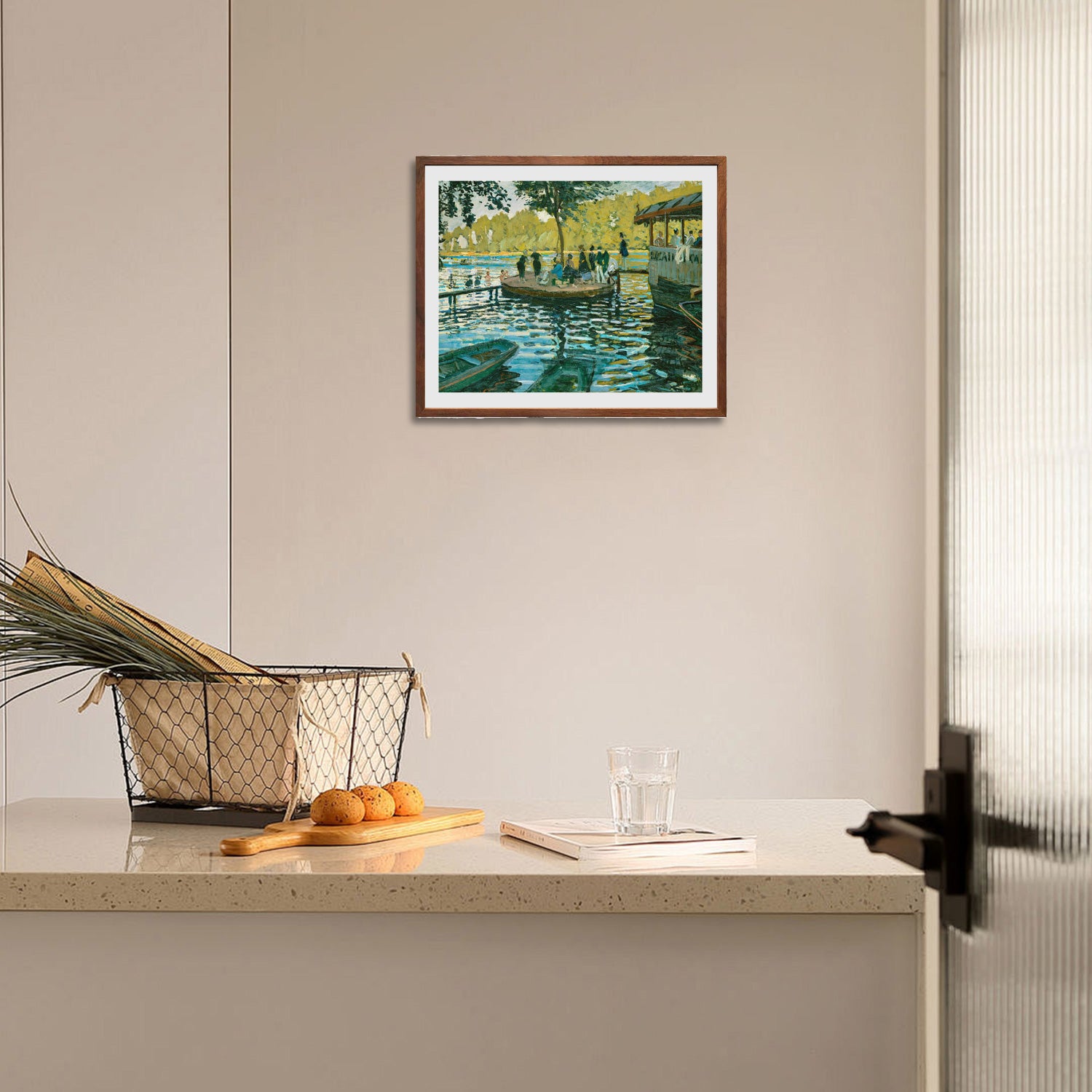 Claude Monet Wall Art La Grenouillere Poster Framed