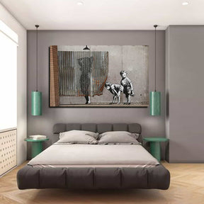 Lady Shower Canvas Art