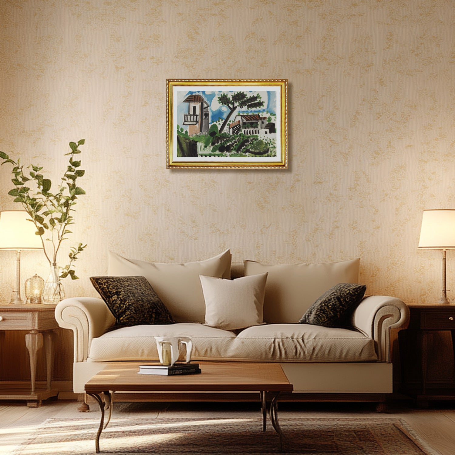 Pablo Picasso Wall Art Landscape Of Vallauris Poster Framed Art