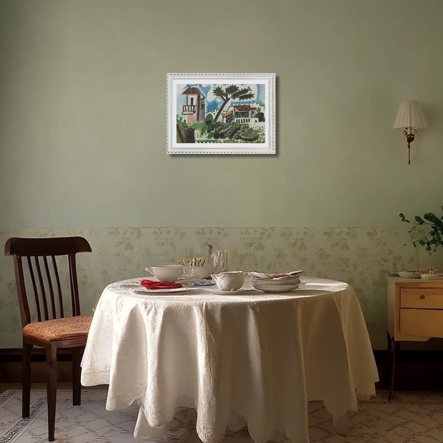 Pablo Picasso Wall Art Landscape Of Vallauris Poster Framed Art