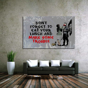 Make Some Trouble Canvas Art