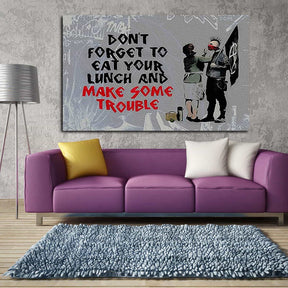 Make Some Trouble Canvas Art