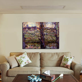 Orchard In Blossom With View Of Arles Canvas Art