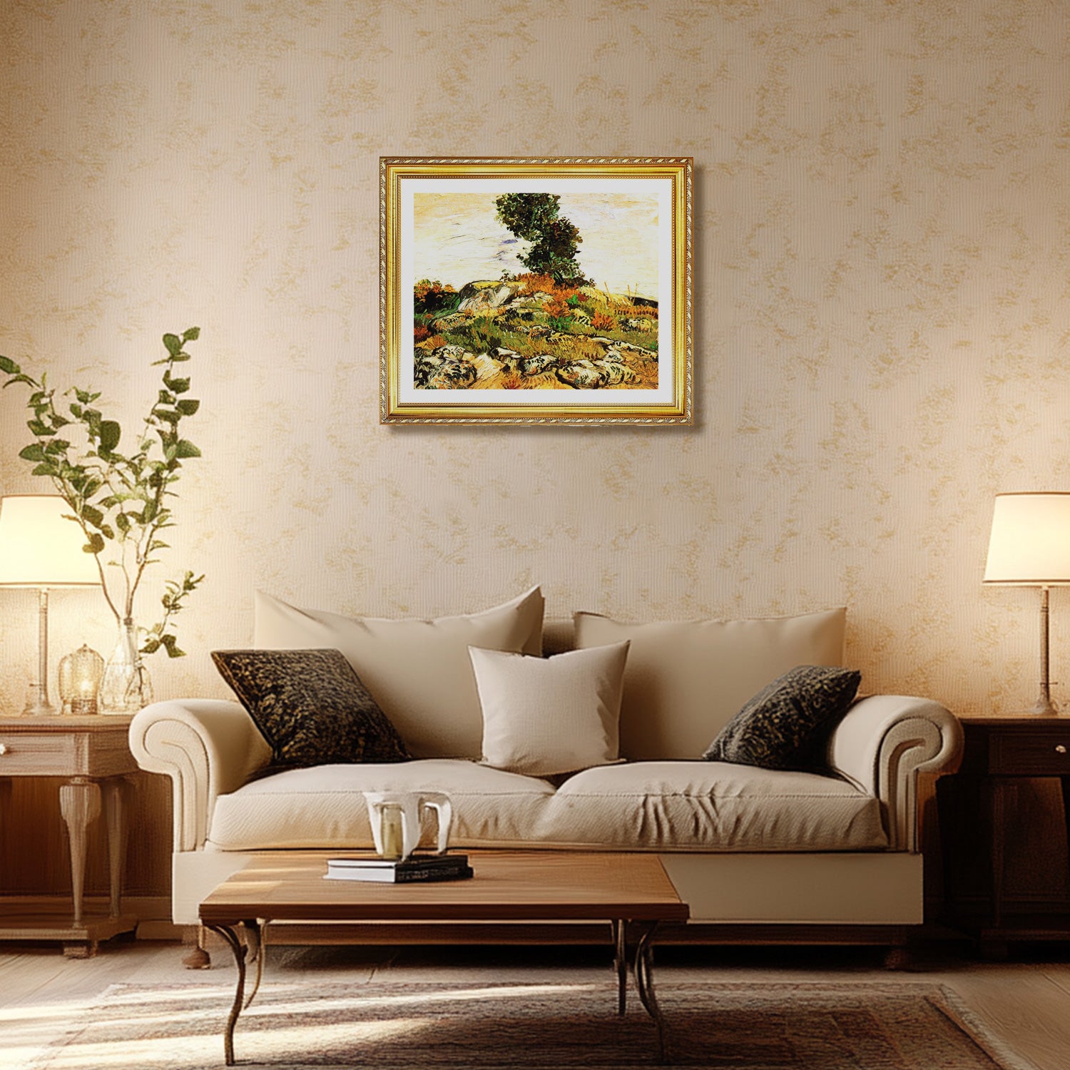 Vincent Van Gogh Rocks With Oak Tree Wall Art Van Gogh Poster