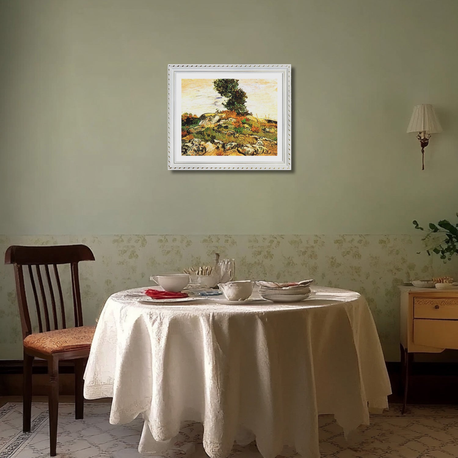 Vincent Van Gogh Rocks With Oak Tree Wall Art Van Gogh Poster