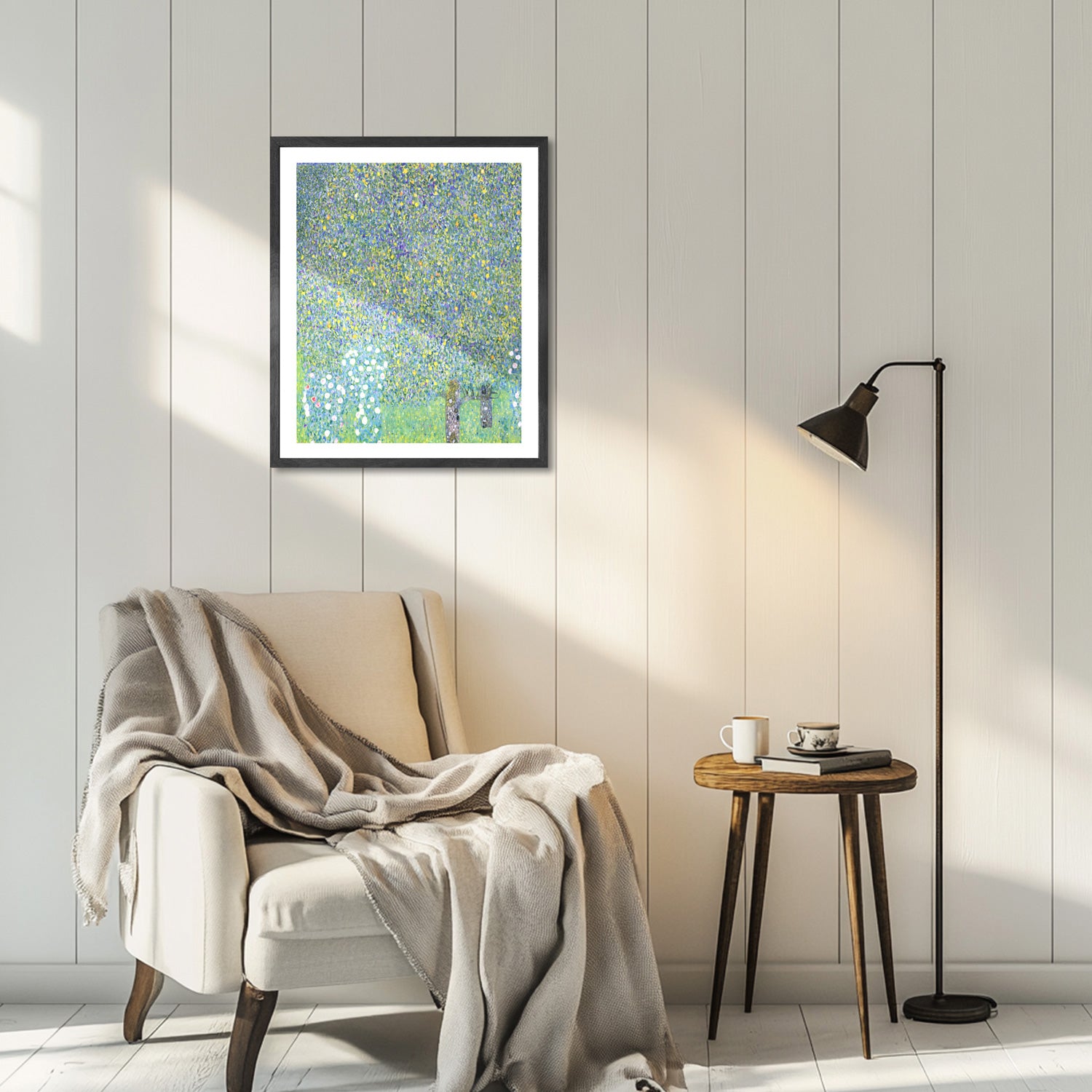 Gustav Klimt Wall Art Rose Bushes Under The Trees Poster Framed Klimt Art