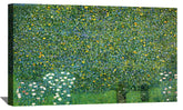 Rosebushes Under The Trees Canvas Art