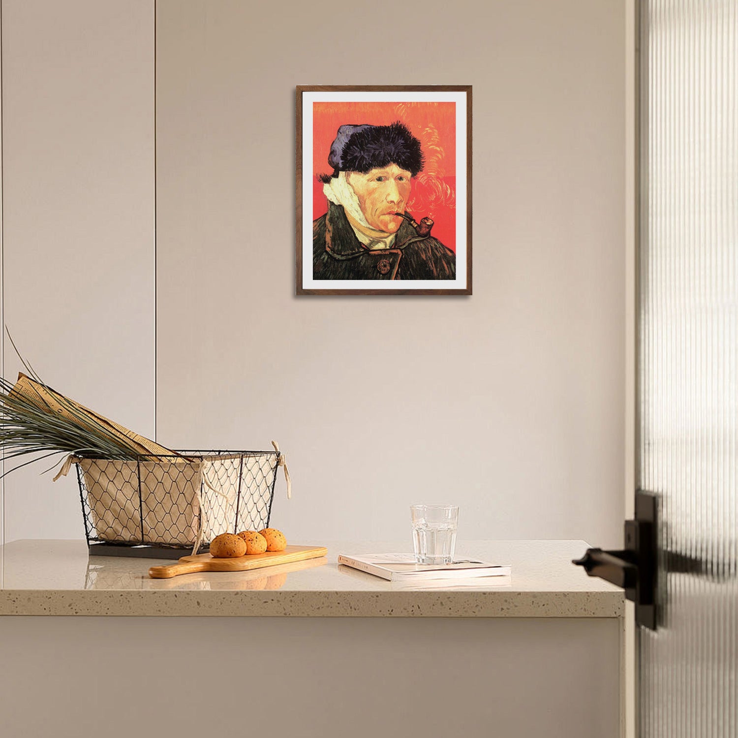 Vincent Van Gogh Self Portrait With Bandaged Ear and Pipe Wall Art Van Gogh Poster