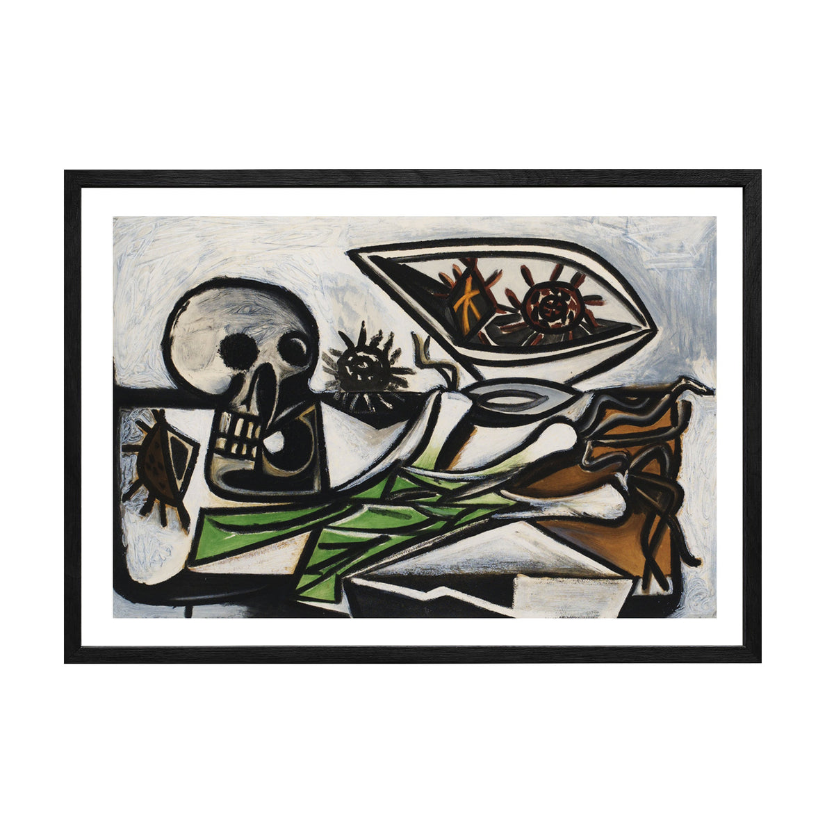 Pablo Picasso Wall Art Still Life With Skull Poster Framed Art