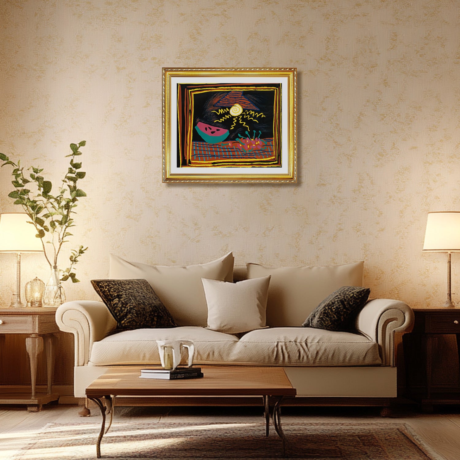 Pablo Picasso Wall Art Still Life With Watermelon Poster Framed Art