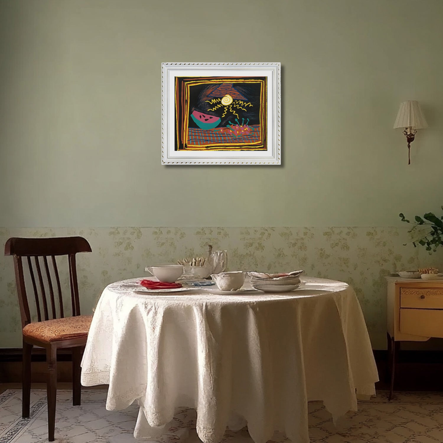 Pablo Picasso Wall Art Still Life With Watermelon Poster Framed Art