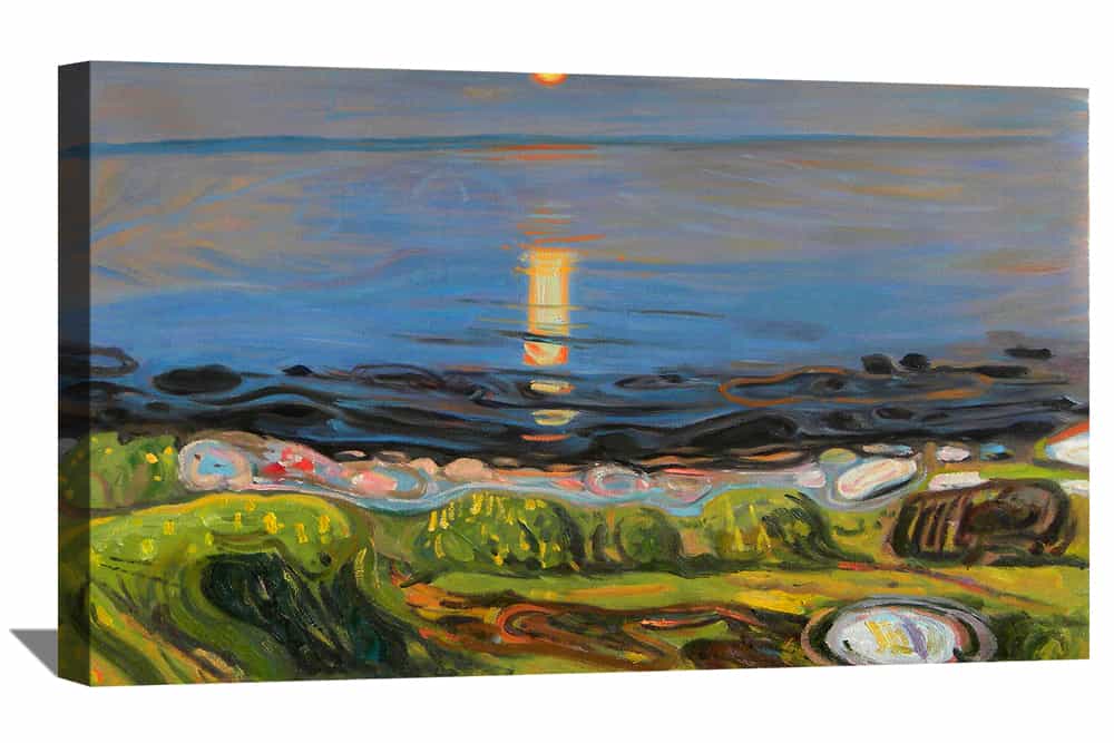 Summer Night by the Beach Canvas Art