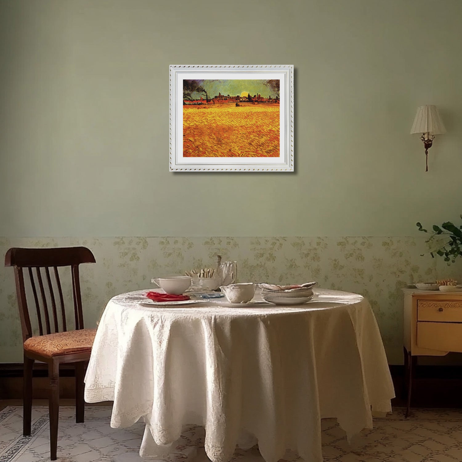 Vincent Van Gogh Sunset Wheat Fields Maries Wall Art Van Gogh Poster