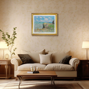 Claude Monet Wall Art The Cliff Walk At Pourville Poster Framed