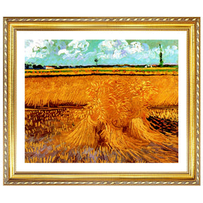 Vincent Van Gogh The Wheat Field With Sheaves Wall Art Van Gogh Poster