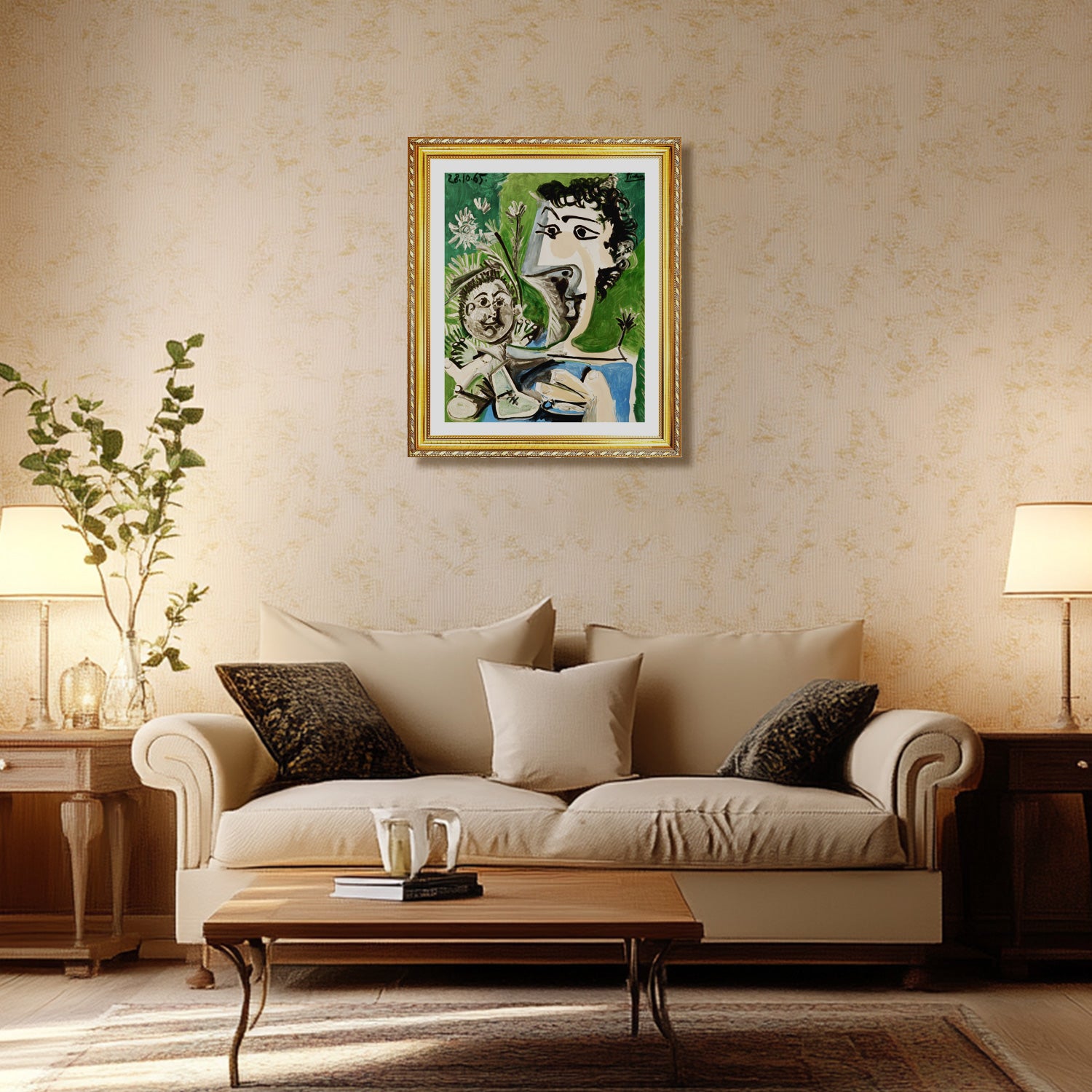 Pablo Picasso Wall Art Woman And Child Poster Framed Art