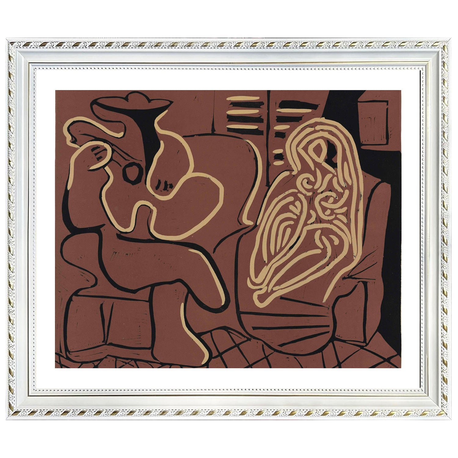 Pablo Picasso Wall Art Woman In An Armchair Poster Framed Art