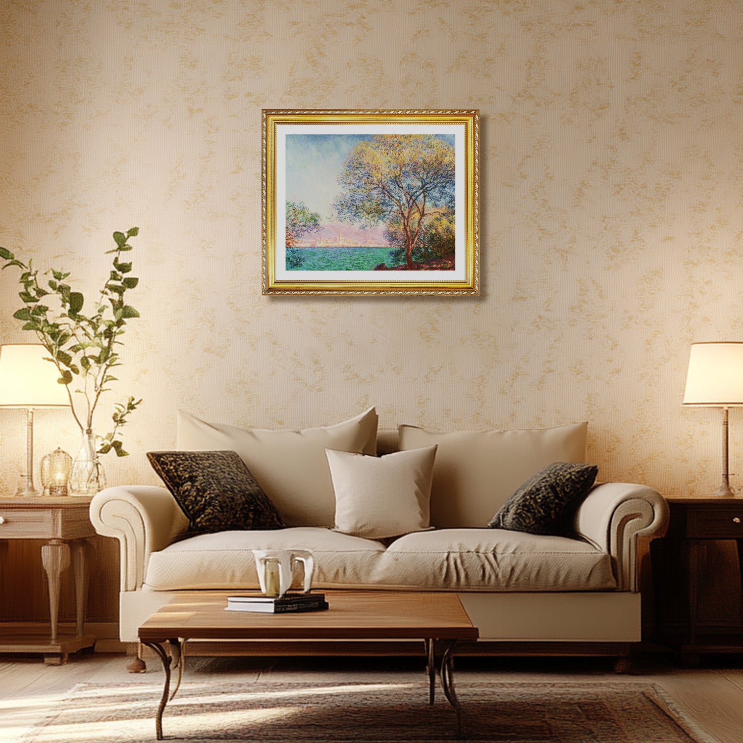 Claude Monet Wall Art Antibes In The Morning Poster Framed