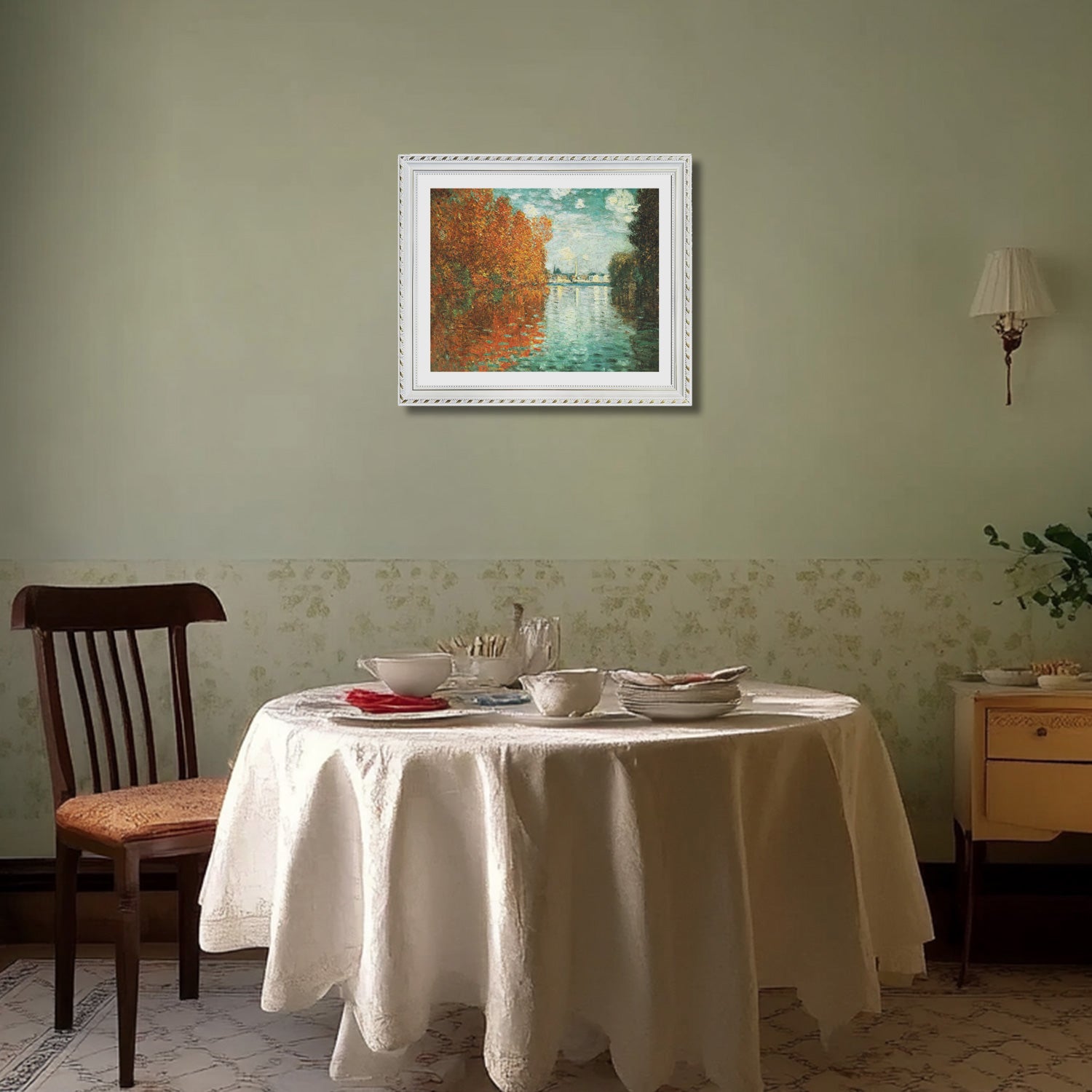 Claude Monet Wall Art Autumn Effect At Argenteuil Poster Framed