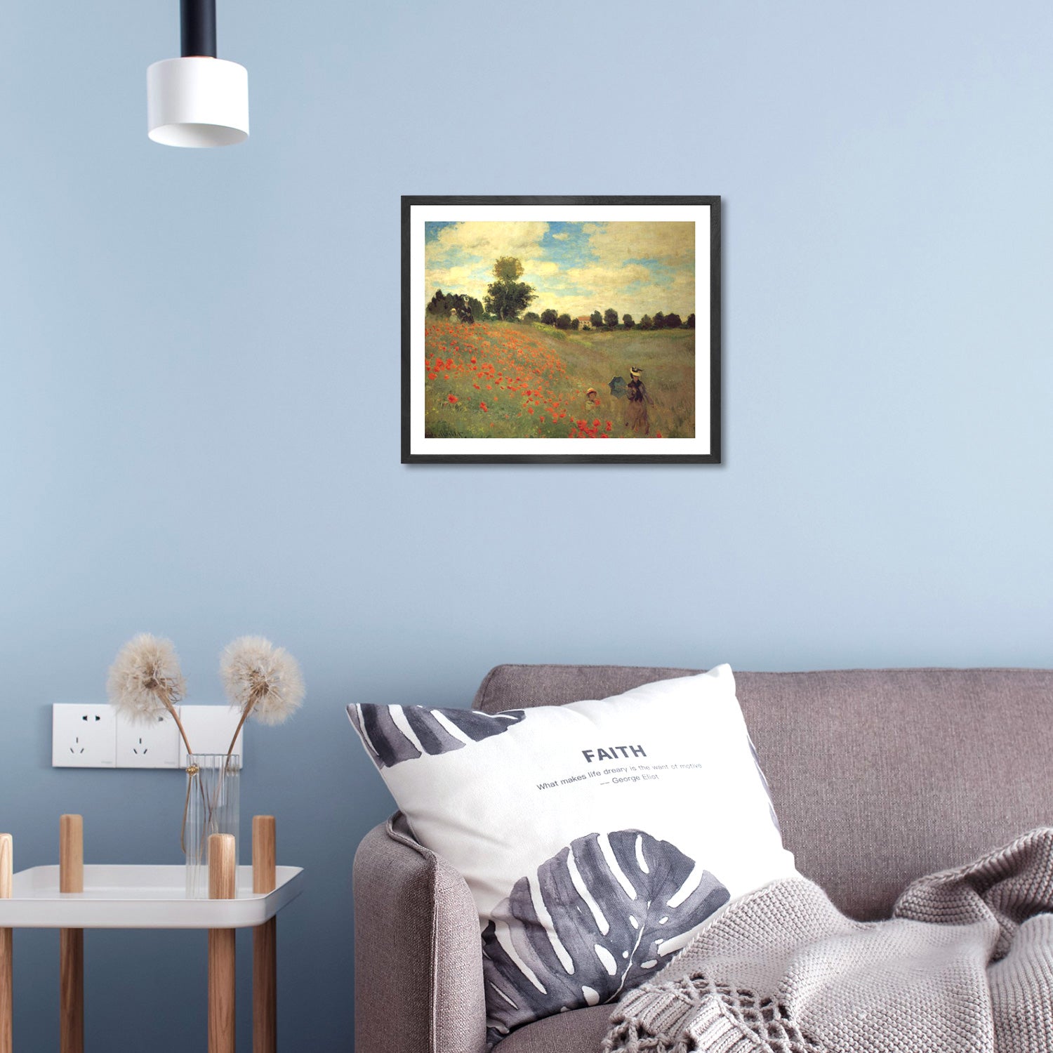 Claude Monet Wall Art Field Of Poppies Poster Framed