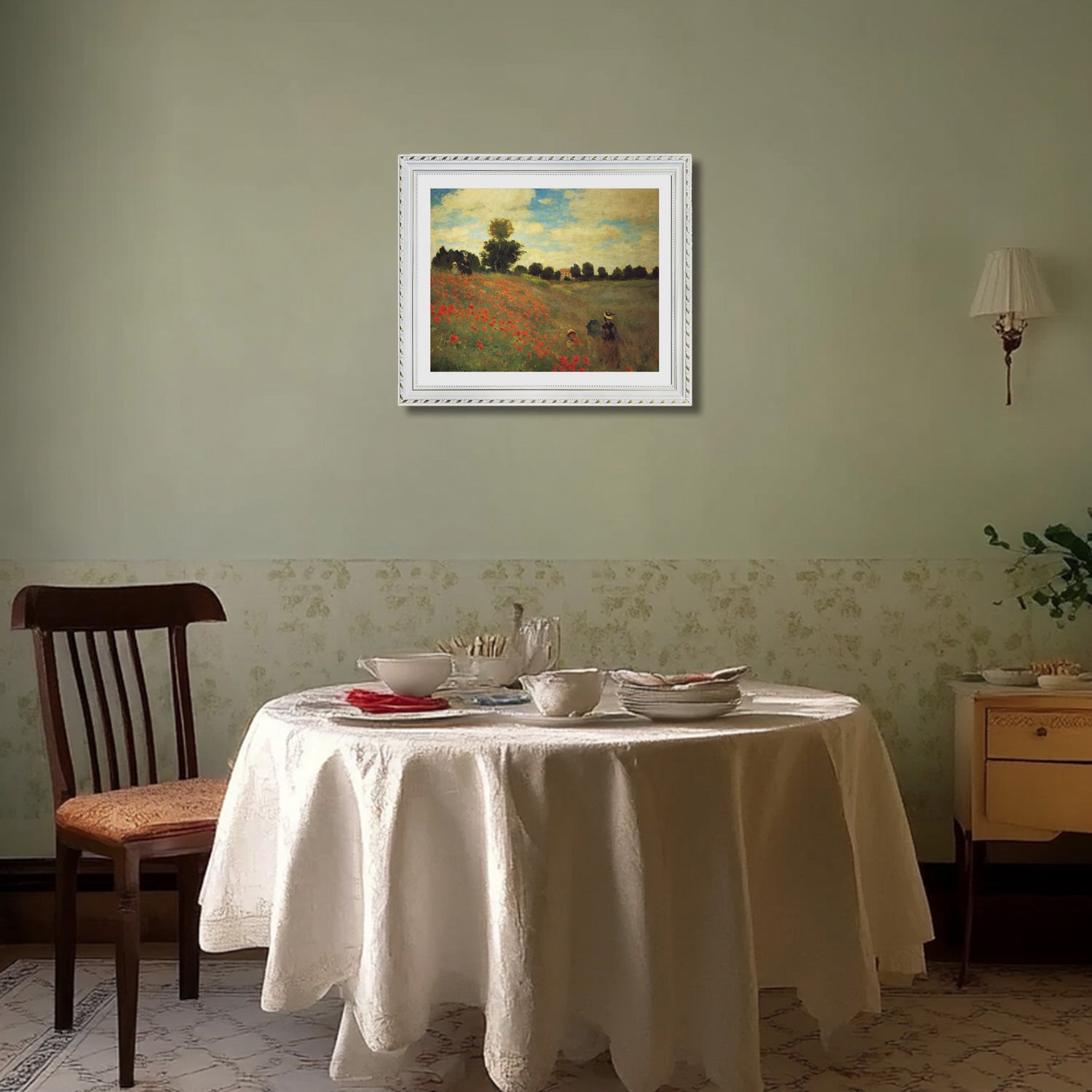 Claude Monet Wall Art Field Of Poppies Poster Framed