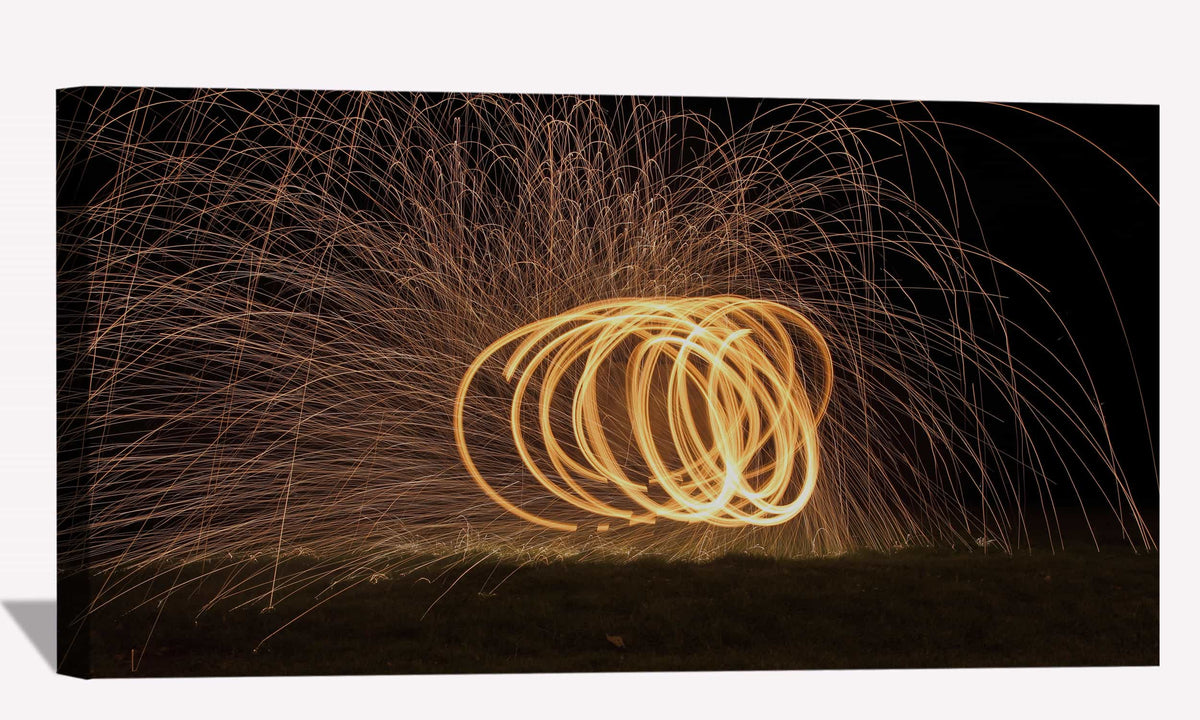 Fire Wire Wool Canvas Art