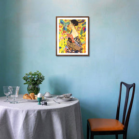 Gustav Klimt Wall Art Lady With Fan Poster Framed Klimt Art