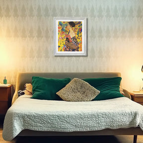 Gustav Klimt Wall Art Lady With Fan Poster Framed Klimt Art