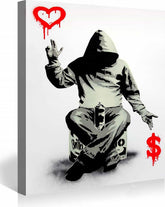 Love Over Money Canvas Art
