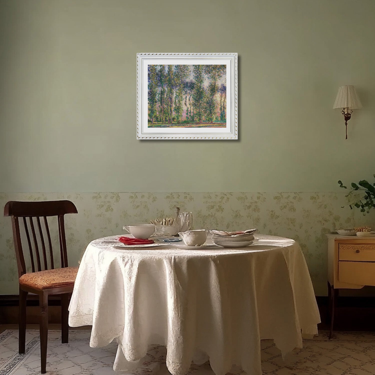 Claude Monet Wall Art Poplars At Giverny Poster Framed