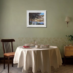 Claude Monet Wall Art River Scene At Bennecourt Poster Framed