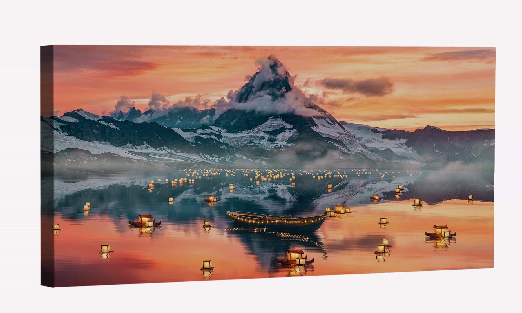 Row Into The Lights Canvas Art