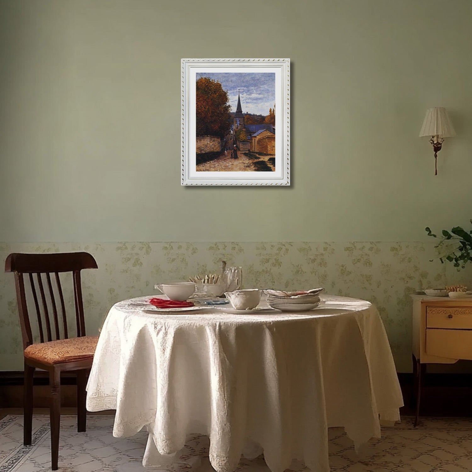 Claude Monet Wall Art Street In Saint Adresse Poster Framed