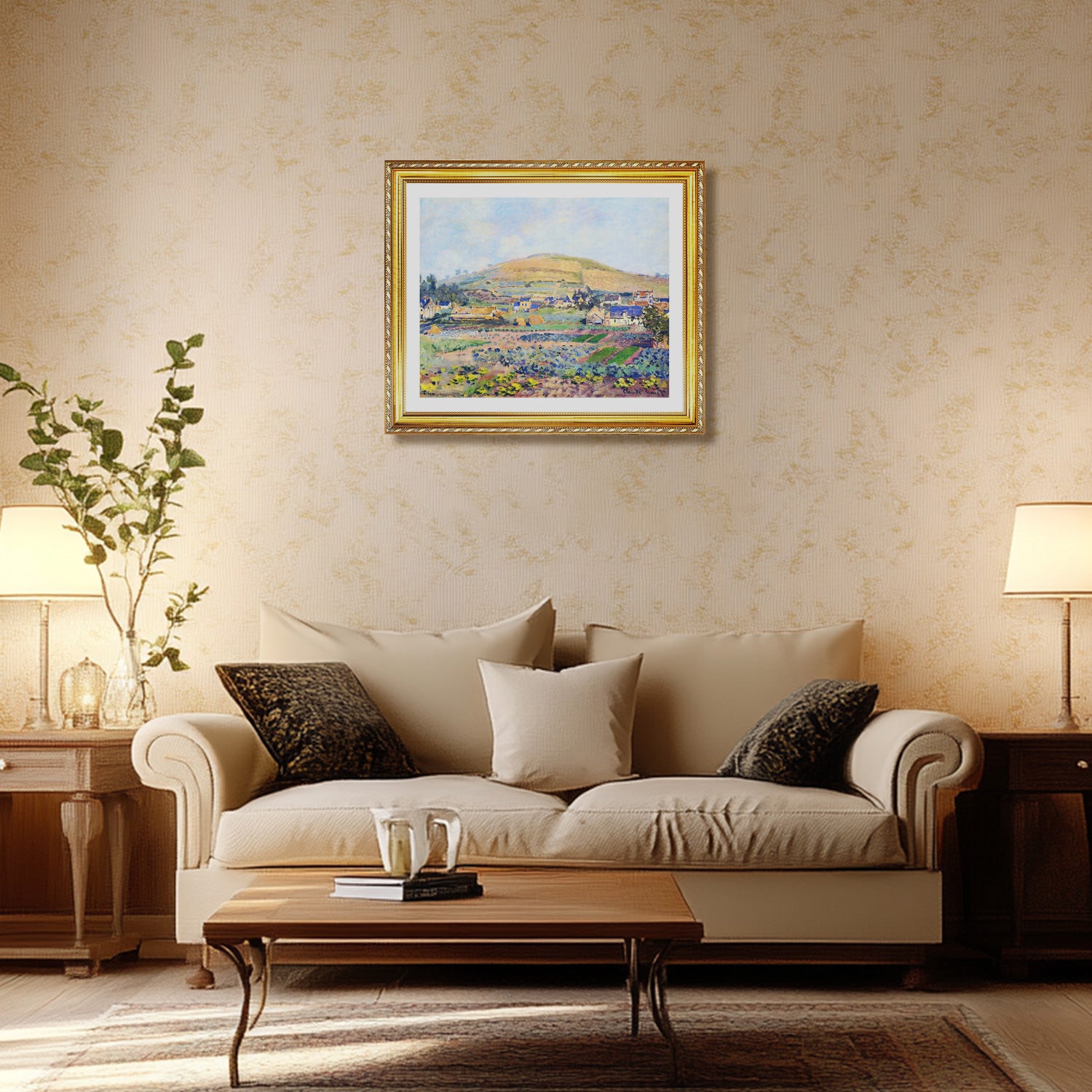 Claude Monet Wall Art The Mount Riboudet In Rouen At Spring Poster Framed