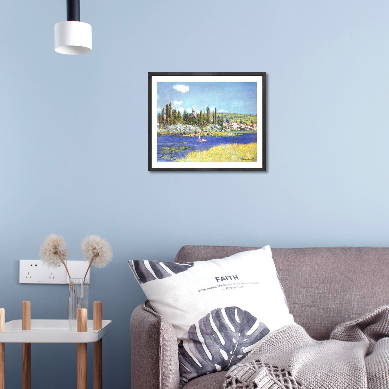 Claude Monet Wall Art Vetheuil Poster Framed