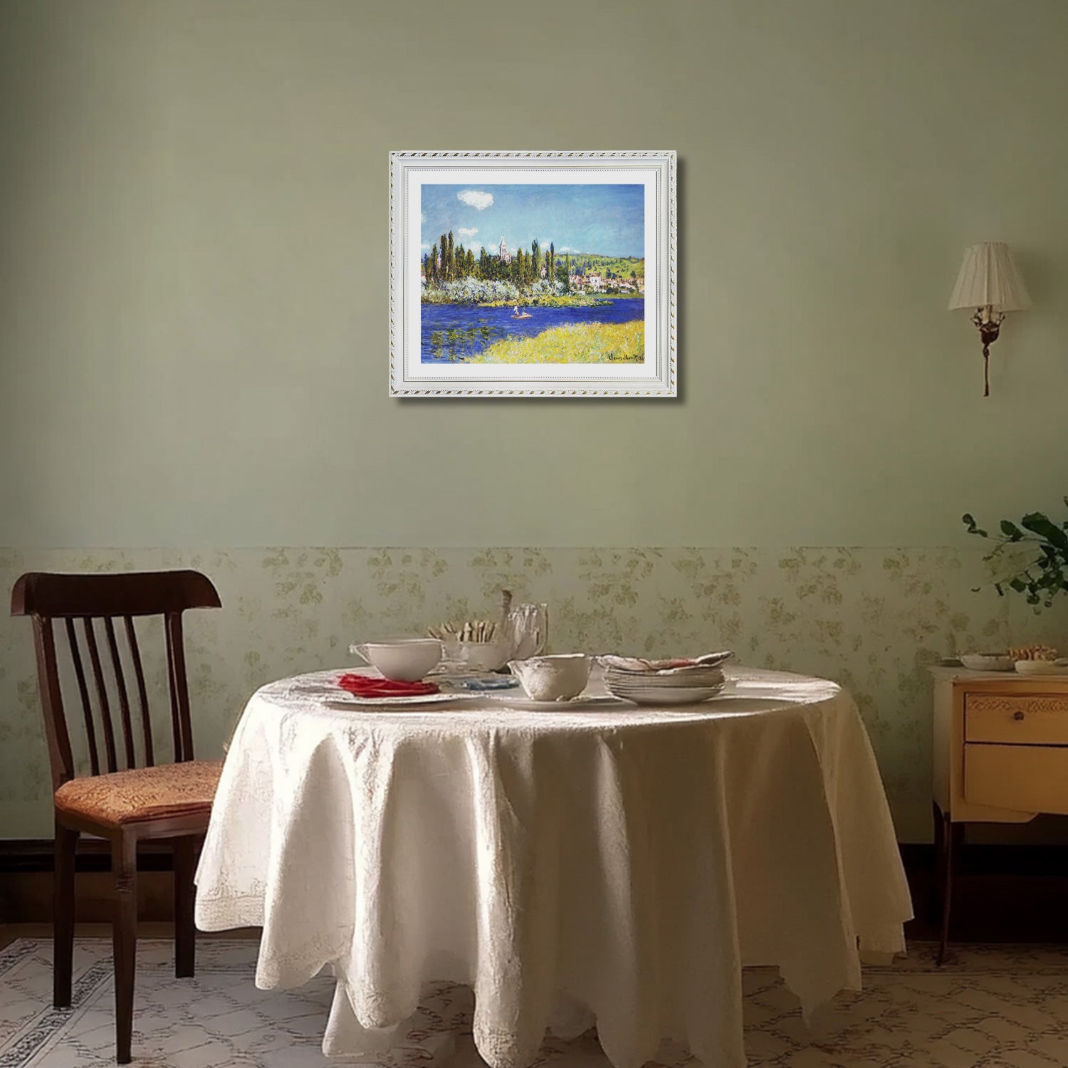 Claude Monet Wall Art Vetheuil In Summer Poster Framed